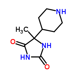 5-Methyl-5-(4-piperidinyl)-2,4-imidazolidinedione Structure