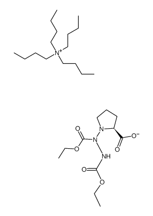 tetrabutylammonium (1,2-bis(ethoxycarbonyl)hydrazinyl)-L-prolinate结构式