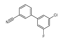 3-(3-chloro-5-fluorophenyl)benzonitrile structure