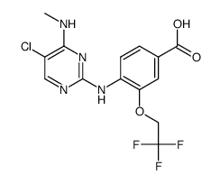 4-(5-chloro-4-(methylamino)pyrimidin-2-ylamino)-3-(2,2,2-trifluoroethoxy)benzoic acid结构式