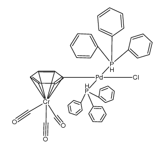 trans-Pd{(η6-C6H5)Cr(CO)3}Cl(PPh3)2 Structure