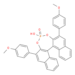 (S)-3,3'-双(4-甲氧基苯基)-1,1'-联萘酚膦酸酯结构式