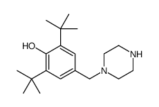 2,6-ditert-butyl-4-(piperazin-1-ylmethyl)phenol结构式
