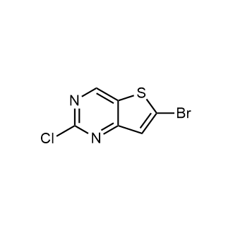 6-溴-2-氯噻吩并[3,2-d]嘧啶结构式
