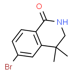 6-溴-4,4-二甲基-1,2,3,4-四氢异喹啉-1-酮结构式