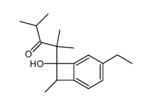2-(5'-Ethyl-1'-hydroxy-1',2'-dihydro-2'-methylbenzocyclobuten-1'-yl)-2,4-dimethylpentan-3-one结构式