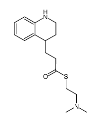 3-(1,2,3,4-Tetrahydro-quinolin-4-yl)-thiopropionic acid S-(2-dimethylamino-ethyl) ester结构式
