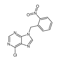 6-chloro-9-(2-nitrobenzyl)-9H-purine结构式