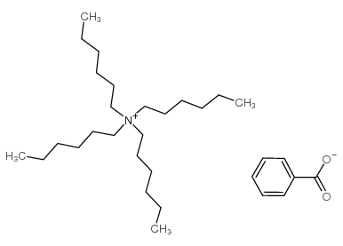 1-Hexanaminium, N,N,N-trihexyl-, benzoate Structure
