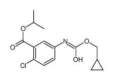 propan-2-yl 2-chloro-5-(cyclopropylmethoxycarbonylamino)benzoate结构式