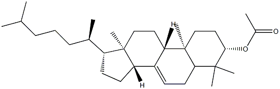 4,4-Dimethylcholest-7-en-3β-ol acetate结构式