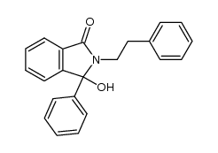 2-(2-phenylethyl)-3-hydroxy-3-phenyl-2,3-dihydroisoindol-1-one结构式