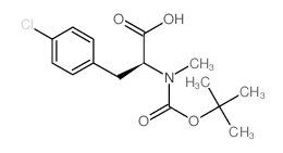 (S)-2-((叔丁氧羰基)(甲基)氨基)-3-(4-氯苯基)丙酸结构式