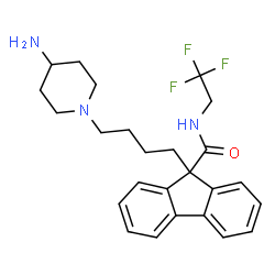 9-(4-(4-aminopiperidin-1-yl)butyl)-N-(2,2,2-trifluoroethyl)-9H-fluorene-9-carboxamide Structure