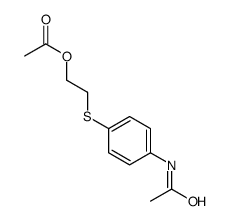 2-(4-acetamidophenyl)sulfanylethyl acetate结构式