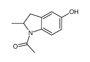 1-(2,3-Dihydro-5-hydroxy-2-Methyl-1H-indol-1-yl)-ethanone Structure