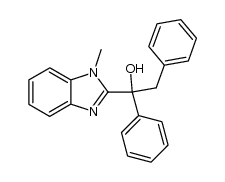 1-(1-methyl-1H-benzo[d]imidazol-2-yl)-1,2-diphenylethanol结构式