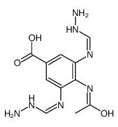 4-acetamido-3,5-bis(hydrazinylmethylideneamino)benzoic acid Structure