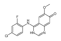 4-(4-氯-2-氟苯基氨基)-7-羟基-6-甲氧基喹唑啉结构式