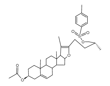 3β-Acetoxy-27-(p-toluolsulfonyloxy)-25α-5,20(22)-furostadien结构式