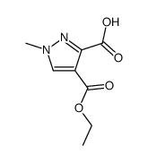 4-Ethoxycarbonyl-1-methyl-pyrazole-3-carboxylic acid结构式