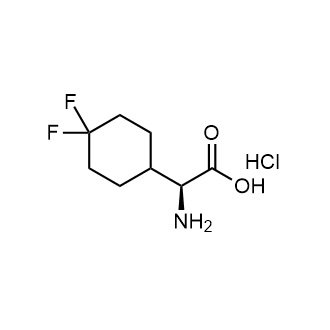 (S)-2-氨基-2-(4,4-二氟环己基)乙酸盐酸盐结构式