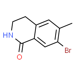7-溴-6-甲基-3,4-二氢异喹啉-1(2H)-酮结构式