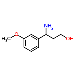 3-氨基-3-(3-甲氧基苯基)丙-1-醇结构式