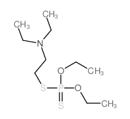 Phosphorodithioic acid,S-[2-(diethylamino)ethyl] O,O-diethyl ester Structure