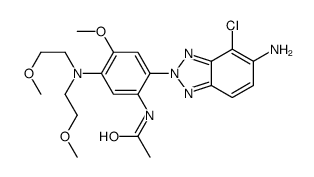 N-[2-(5-amino-4-chlorobenzotriazol-2-yl)-5-[bis(2-methoxyethyl)amino]-4-methoxyphenyl]acetamide结构式