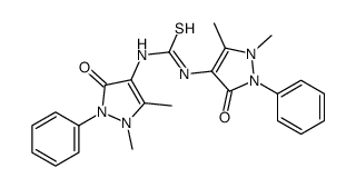 1,3-双-(1,5-二甲基-3-氧代-2-苯基-2,3-二氢-1H-吡唑-4-基)-硫脲结构式