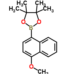 4-甲氧基萘-1-基硼酸频哪醇酯结构式