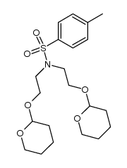 N,N-Bis[2-(tetrahydropyran-2-yloxy)ethyl]toluene-p-sulfonamide结构式