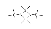 2,2,4,4-Tetramethyl-1,3-bis(trimethylsilyl)-1,3-diaza-2,4-disilacyclobutan结构式