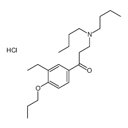 3-(dibutylamino)-1-(3-ethyl-4-propoxyphenyl)propan-1-one,hydrochloride Structure