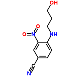 4-[(3-Hydroxypropyl)amino]-3-nitrobenzonitrile Structure