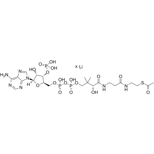 Acetyl coenzyme A lithium Structure