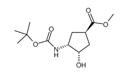 (1R,2S,4R)-N-Boc-1-氨基-2-羟基环戊烷-4-羧酸甲酯图片
