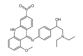 alpha-((Diethylamino)methyl)-p-((1-methoxy-6-nitro-9-acridinyl)amino)b enzyl alcohol structure