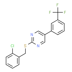 2-CHLOROBENZYL 5-[3-(TRIFLUOROMETHYL)PHENYL]-2-PYRIMIDINYL SULFIDE结构式