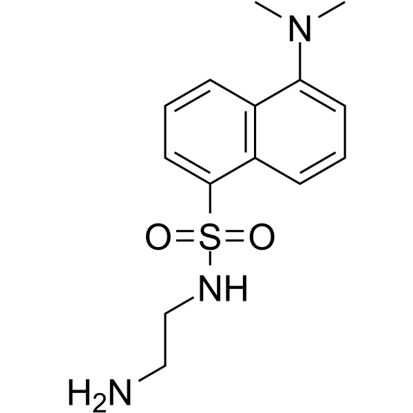 5-二甲基氨基萘-1-(n-(2-氨基乙基))磺酰胺结构式