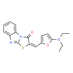Thiazolo[3,2-a]benzimidazol-3(2H)-one,2-[[5-(diethylamino)-2-furanyl]methylene]- Structure