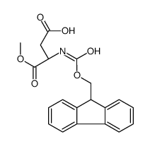 N-芴甲氧羰基-D-天冬氨酸-1-甲酯结构式