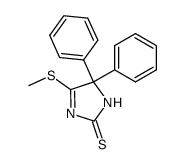 4-(Methylthio)-5,5-diphenyl-3-imidazoline-2-thione结构式