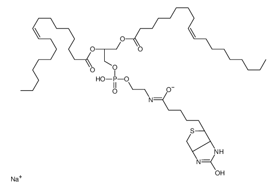 1,2-二油酰基-sn-甘油-3-磷酸乙醇胺-N-(生物素)(钠盐)结构式