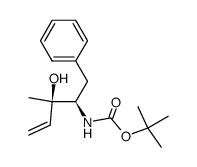 ((1R,2R)-1-Benzyl-2-hydroxy-2-methyl-but-3-enyl)-carbamic acid tert-butyl ester Structure