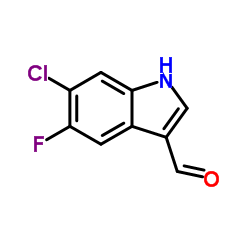 6-Chloro-5-fluoro-1H-indole-3-carbaldehyde Structure
