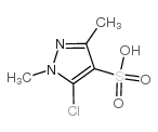 5-氯-1,3-二甲基-1H-吡唑-4-磺酸结构式