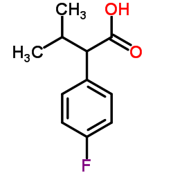 2-(4-氟苯基)-3-甲基丁酸结构式