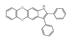 2,3-diphenyl-1H-[1,4]benzodioxino[2,3-f]indole结构式